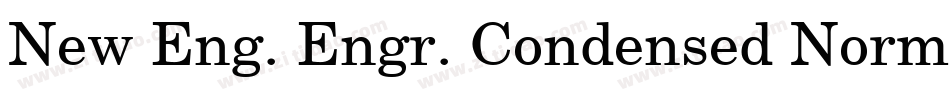 New Eng. Engr. Condensed Normal字体转换
